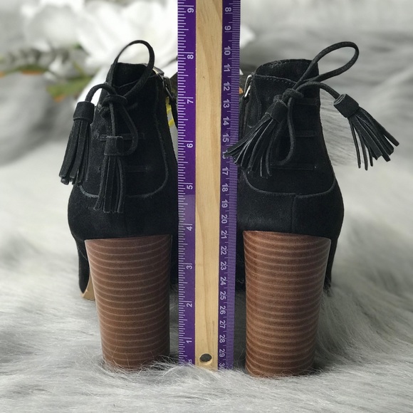 Halogen Open Toe Booties Back Suede Side ZIP - Picture 4 of 8